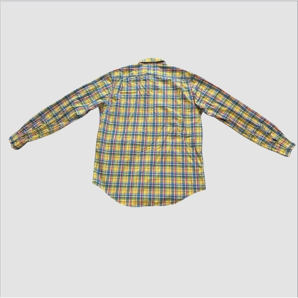 Polo Ralph Lauren Men's Large Plaid Long Sleeve Button Up Epaulettes Pockets - Picture 6 of 9
